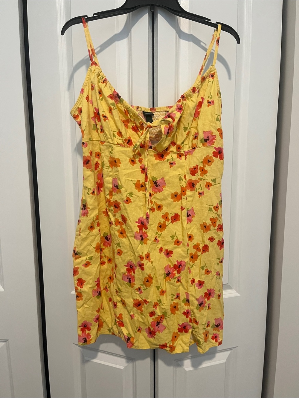 wild fable Yellow Floral Midi Dress